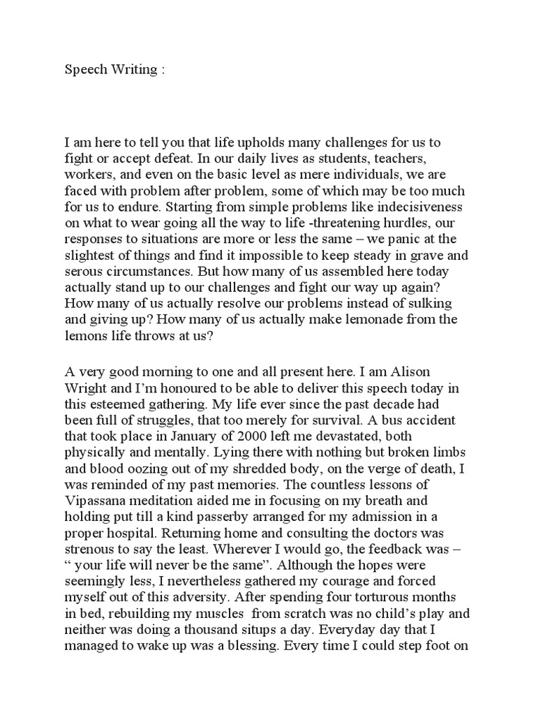 Speech Example | PDF