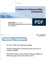 ACL Solutions For Continuous Auditing and Monitoring: John Verver