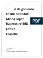 Formas de Gobierno en Una Sociedad