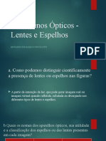 Fenômenos Ópticos - Lentes e Espelhos - Eduardo