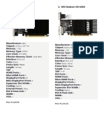Msi Geforce GT 710 2. Msi Radeon HD 6450: Price: 2,287.09 Price: 2,541.78