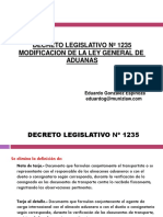 Modificaciones de la Ley General de Aduanas - Eduardo Gonzalez Espinoza