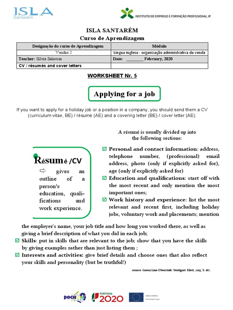 Cv Resume And Covering Letters Resume Business