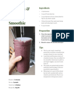 Nutrition Energy Booster Smoothie - Jing Shi