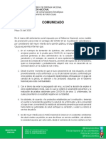 Comunicado de Prensa Funcionarios Contagiados COVID-19