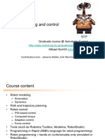Robot Modeling and Control: Graduate Course at Automatic Control Mikael Norrlöf