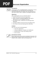 Module 2, Unit 4: Classroom Organisation