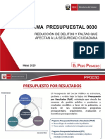 PROGRAMA PRESUPUESTAL 0030 Seguridad Ciudadana PDF