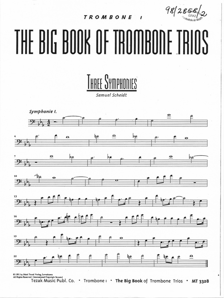 The Big Book of Trombone Trios Trombone 1 PDF