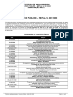 Concurso Público - EDITAL N. 001/2020: Prefeitura de Massaranduba