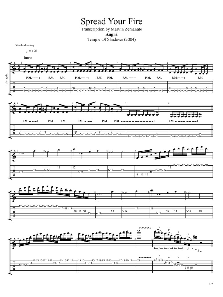Angra Spread Your Fire Tab by Marvin Zemanate PDF