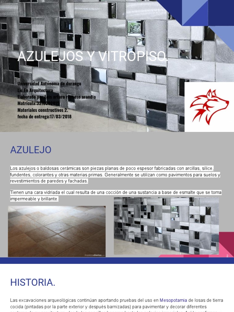 Azulejos y Vitropiso PDF PDF Cerámica Medios de arte