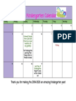 Covid June 2020 Kindergarten Calendar