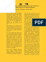 Ensayo, Acerca Del Cumplimiento de Éticas Determinadas e Hipocresía Oficial