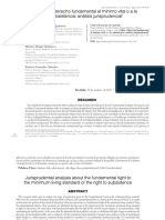 Sobre El Derecho Fundamental Al Mínimo Vital o A La Subsistencia: Análisis Jurisprudencial