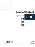 Operation and Safety Manual: Boom Lift Models 600A 600AJ