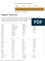 Regular Verbs List Vocabulary EnglishClub