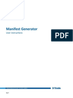 Manifest Generator: User Instructions