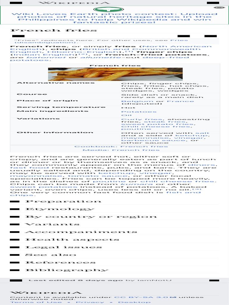 Fries | PDF | French Fries | Food Industry