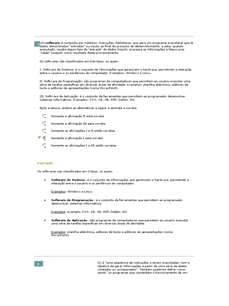 Avaliações Qualidades e Teste de Softwares | PDF | Testes de software ...