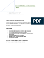 Funciones y Responsabilidades Del Residente y Supervisor de Obras INFO