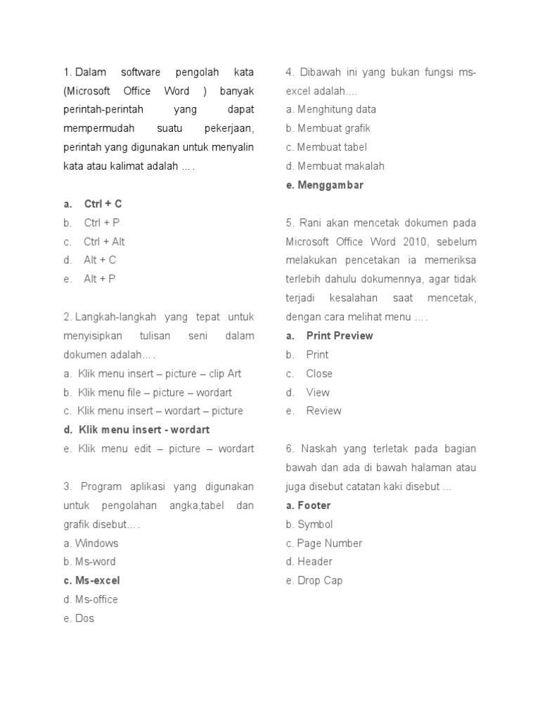 Berikut Yang Bukan Termasuk Fungsi Software Pengolah Kata Adalah Extra