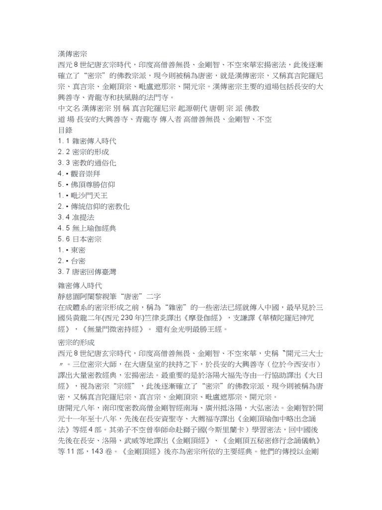 漢傳密宗 Docx