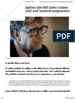 Call For Investigation Into Bill Gates 'Crimes Against Humanity' and 'Medical Malpractice' - Muslim Mirror
