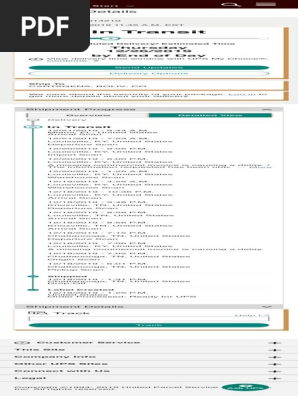 Tracking Details  UPS