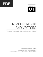 Unit 1 Measurement and Vectors PDF