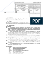 Purpose: Procedure For Handling of Complaints or Reports On Adverse Events Following Immunization (AEFI)