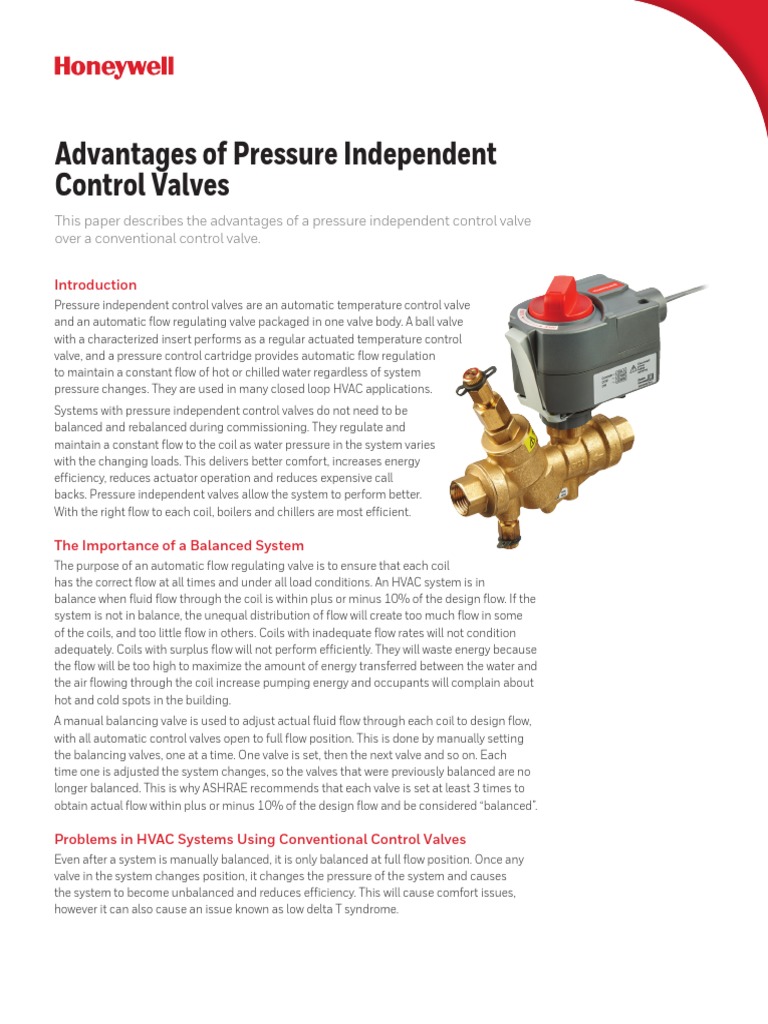 Advantages of Pressure Independent Control Valves | PDF | Valve | Pump