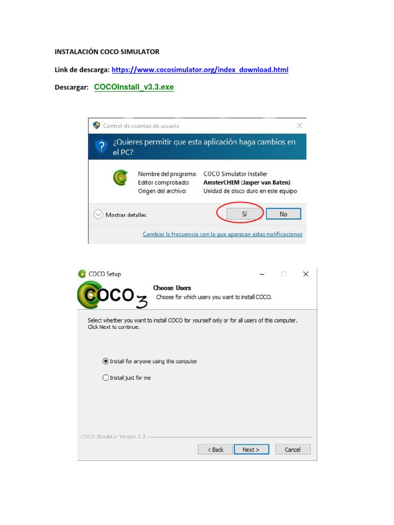 1) Instalacion Coco Simulator | PDF | Business | Computers