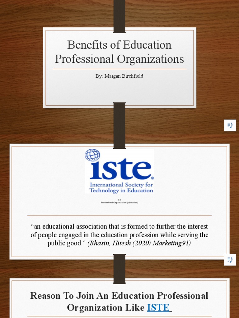 Benefits of Education Professional Organizations | PDF