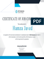 Certificate of Job Completion