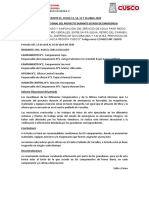 INFORMES SITUACIONALES DE PROYECTOS EN PERIODO DE EMERGENCIA - Primer Reporte