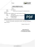 Surat Pernyataan Kerja Karyawan PT Smithindo