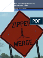 Applicability of Zipper Merge Versus Early Merge in Kentucky Workh