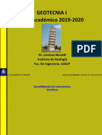 Geotecnia I Año Académico 2019-2020: Dr. Lorenzo Borselli Instituto de Geología Fac. de Ingeniería, UASLP