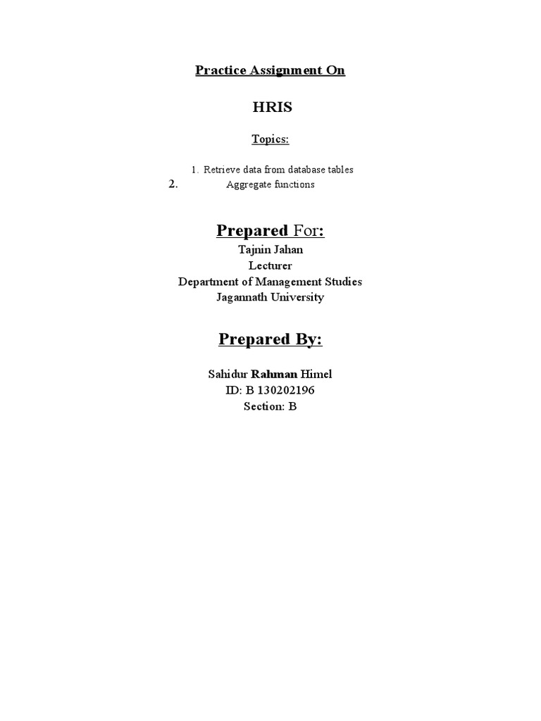 HRIS Data Retrieval and Aggregation Guide | PDF