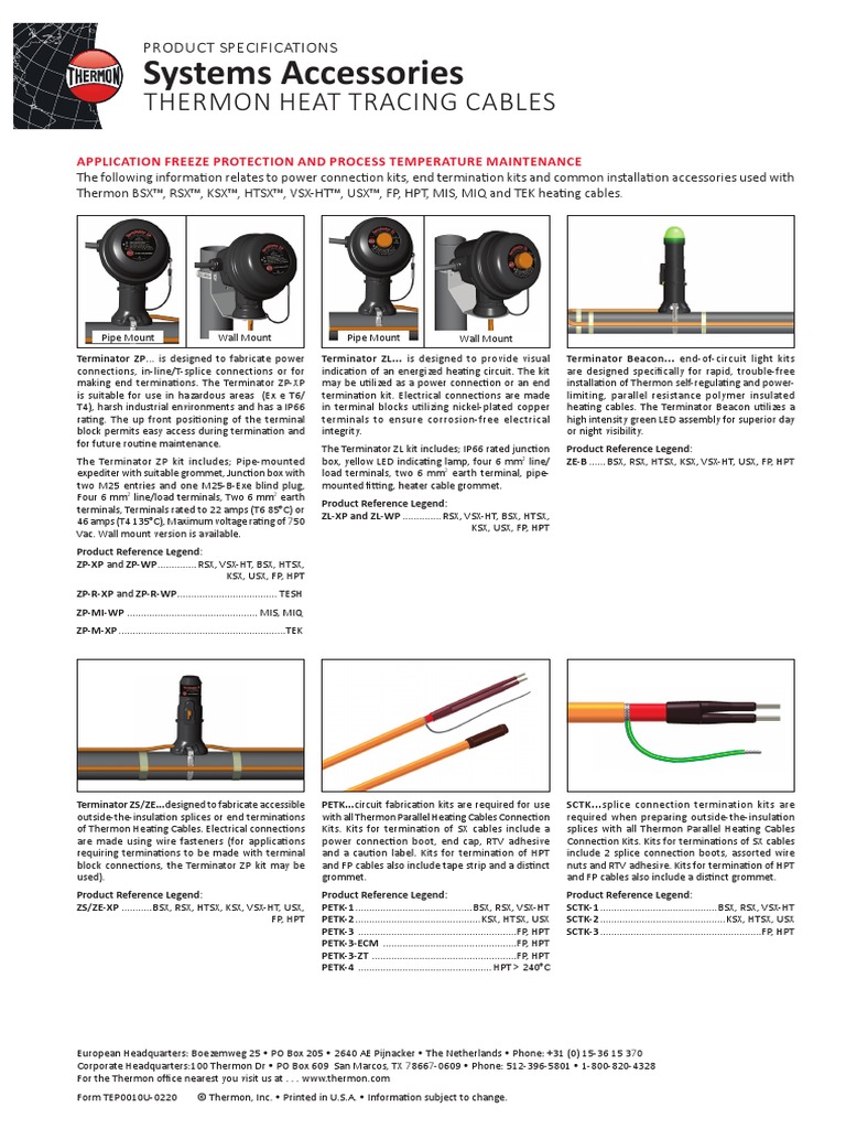 TEP0010U Heat Tracing Accessories Spec | PDF | Building Materials |  Building Engineering