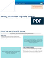 Industry Overview and Acquisition Rationale: Institutional Clients Group - General Industrials & Financial Sponsors