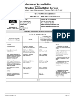 Schedule of Accreditation United Kingdom Accreditation Service