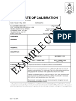 Calibration Certificate Force Gauge T38/2