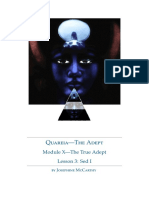 Quareia-The Adept: Module X-The True Adept Lesson 3: Sed I