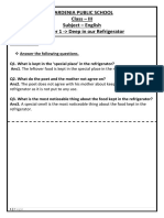 Gardenia Public School Class - III Subject - English Chapter 1 - Deep in Our Refrigerator