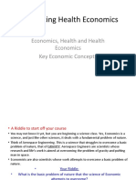 Introducing Health Economics: Economics, Health and Health Economics Key Economic Concepts