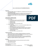 Condiciones y Restricciones Portabilidad Numerica PDF