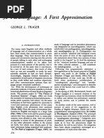 George-L-Trager - Paralanguage - a first Approximation