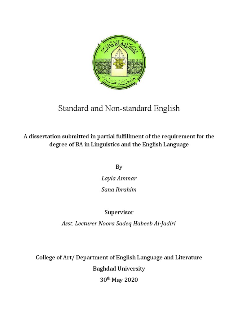 Standard and NonStandard English PDF Dialect English Language